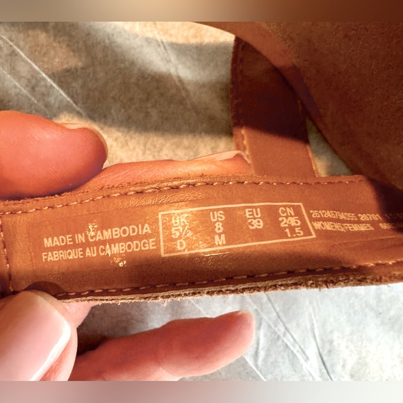 Clarks open-toed 3 1/2” heel shoes, Size 8 - Picture 8 of 13